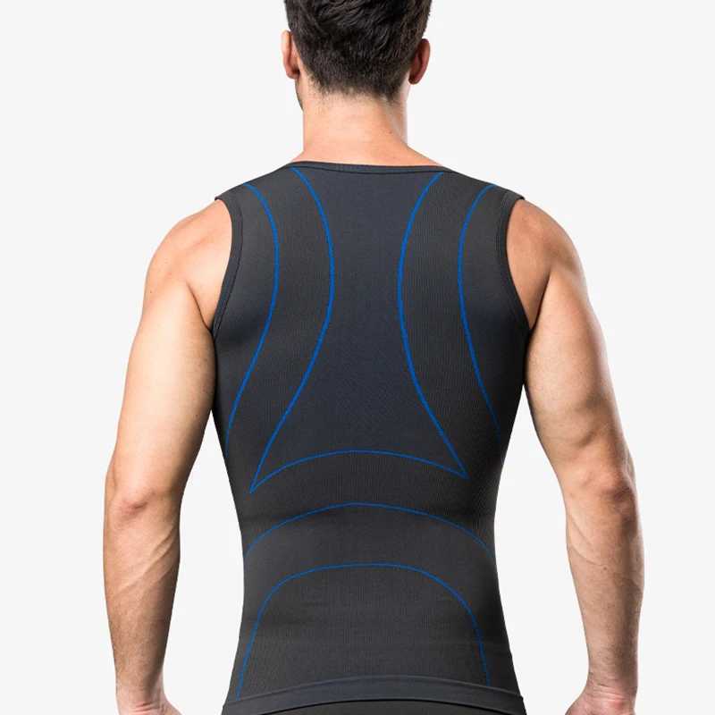 Men Bamboo Shapers Strength Belly Tops Slimming Chest Vest Compression Body Seamless W250616