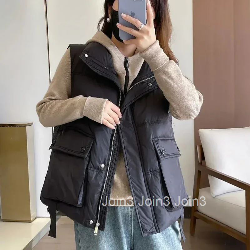 Lady Padded Cotton Giletes Half Loose Short Cheap Winter Clothing Warm Womens Vests Korean Style Lightweight Autumn Pretty Cold