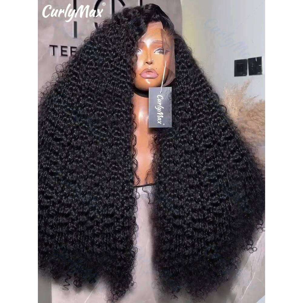 Luvin 220 Density Brazilian 13x6 HD Deep Wave Lace Frontal Human Hair Synthetic Hair30 40 Inch Loose Curly Wigs Glueless 6x6 Closure Wig