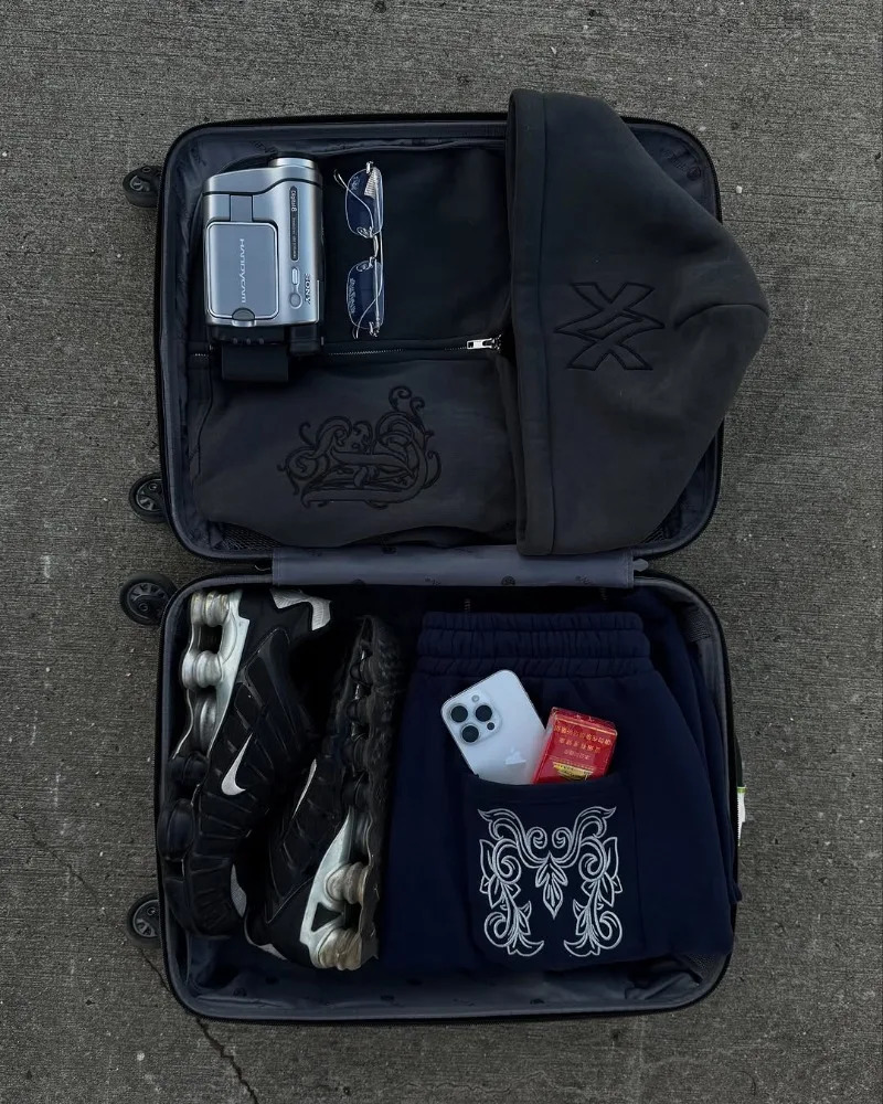 Hip hop fashion Vintage patchwork pattern y n men clothing Y2k set Punk Harajuku casual couple oversized tracksuit 250612