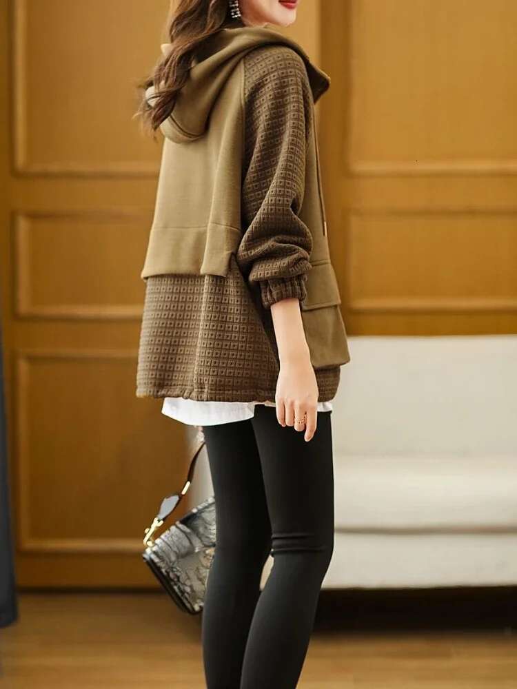 Black Hoodies Woman Clothing Plain Top with Zipper Brown Full Zip Up Hooded Womens Sweatshirt Dropshiping Basic Trend Aesthetic