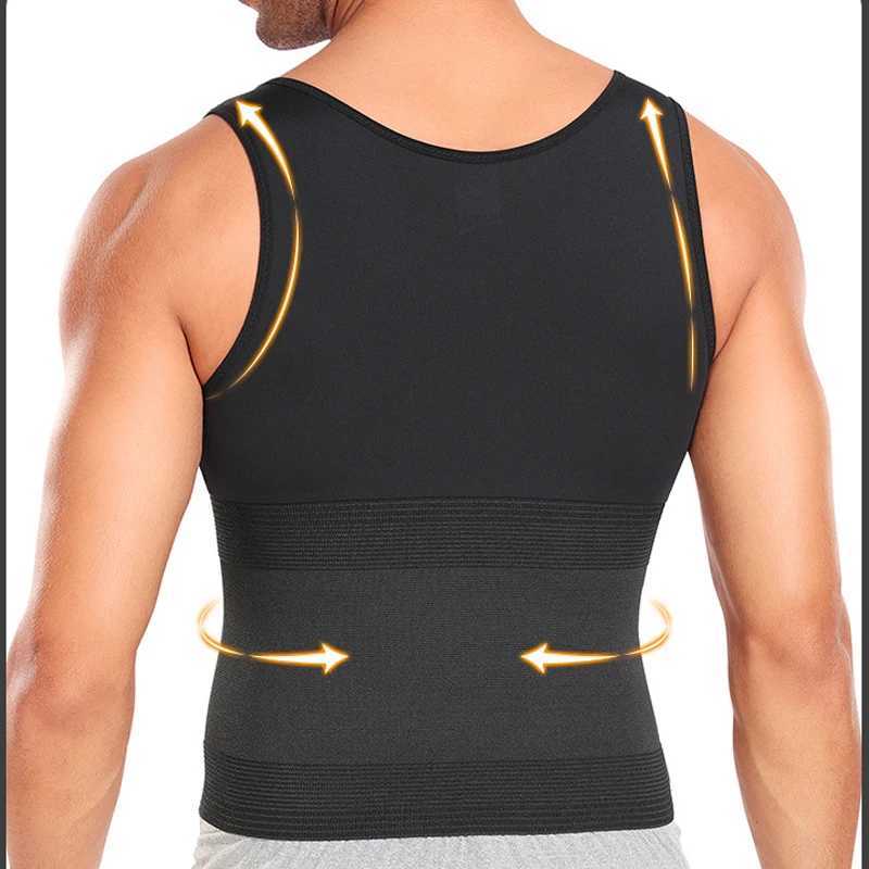 Be-In-Shape Men Slimming Body Shaper Waist Trainer Vest Tummy Control Shapewear Compression Shirts Abdomen Slim Corset Underwear W250616