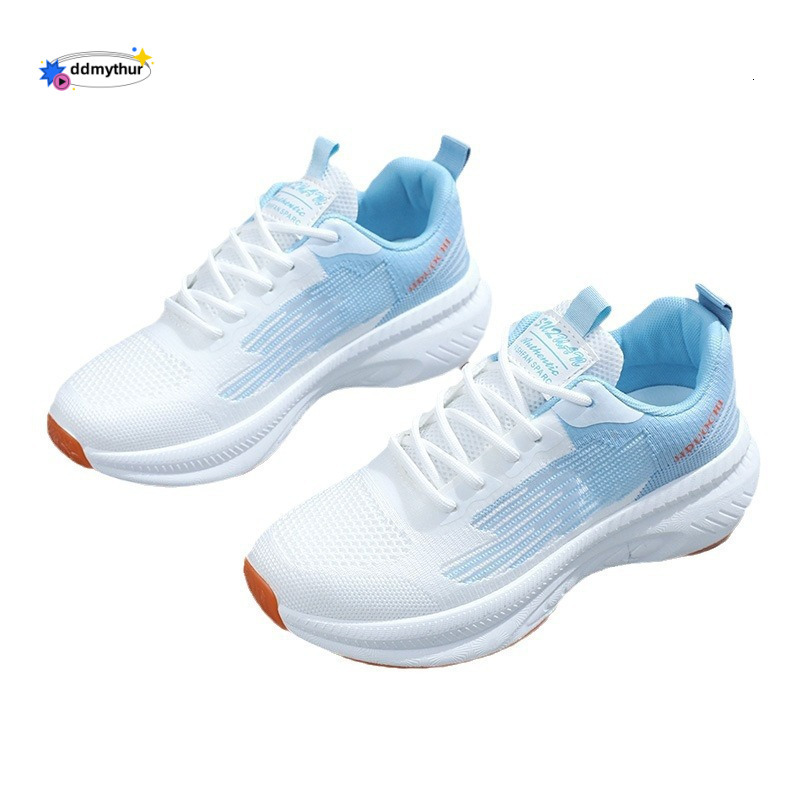 Fashion New White Sneakers Thick Sole Lightweight Casual Running Trendy Versatile Spring Breathable Sports Shoes for Women ddmythur