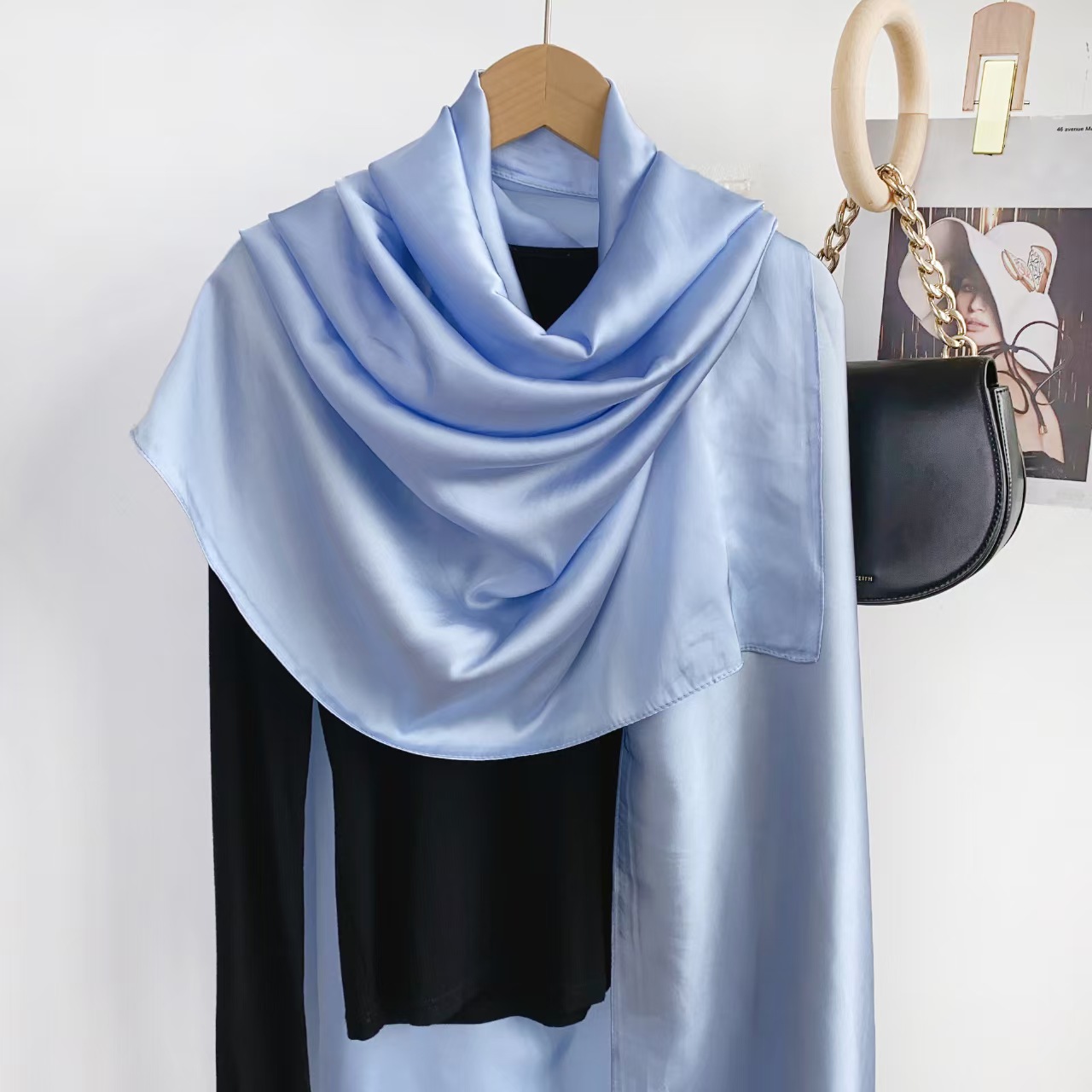 T984 summer thin large size scarf desert travel sun protection shawl ethnic style scarf silk solid color