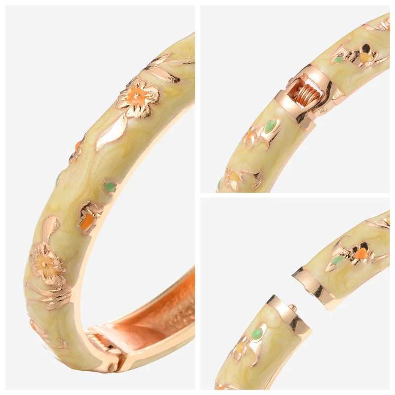 Enamel For Women Cloisonn Bangles On Hand Floral Womens Hand African Jewelry Dubai India Mothers Day Gifts Z250616