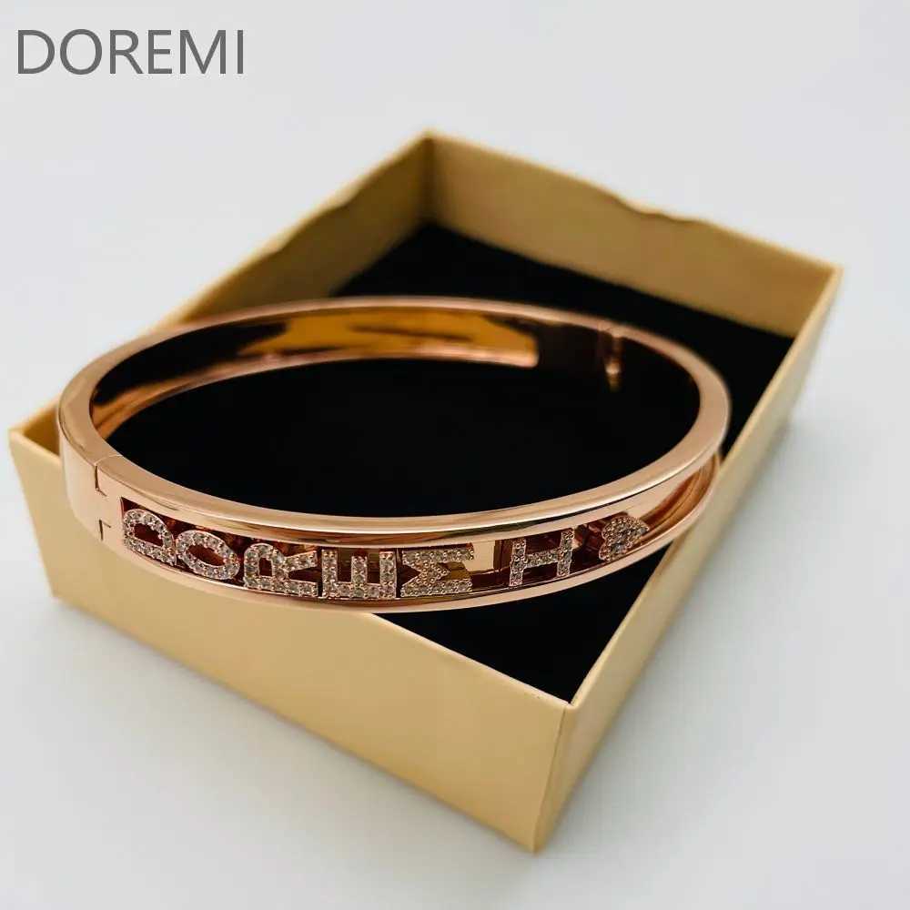 DOREMI Personalized Charms Slide Bangle English Letters 12 Birthstone Charm Heart Star Slide Bangle Z250616