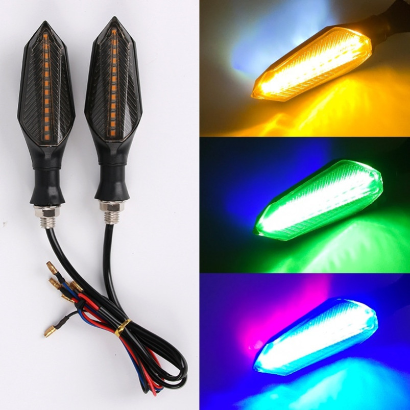 Flowing Water LED Directional Motorcycle 12V Indicator Light Electric Off-Road Bike Yamaha Modification Parts turn signal