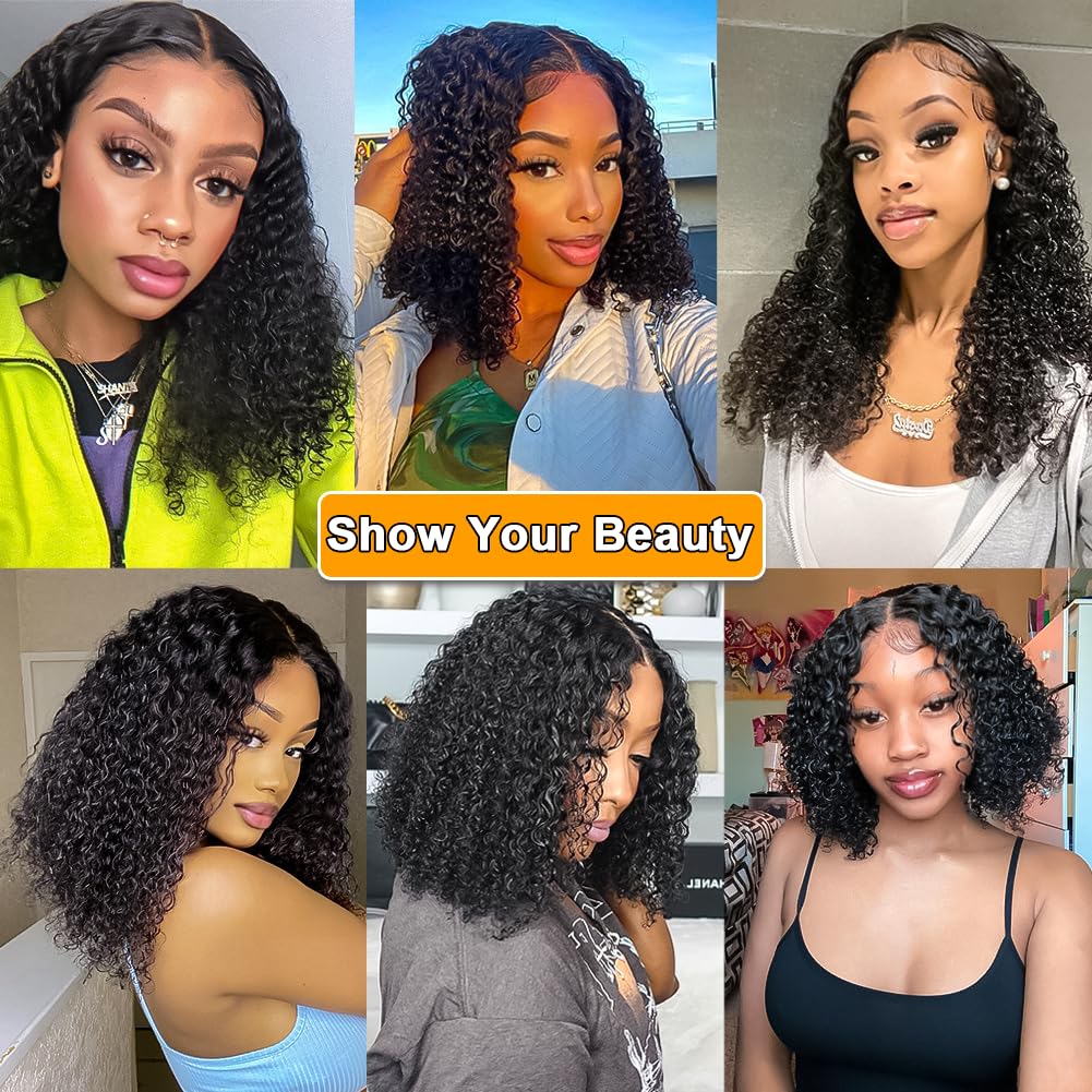 v part wig human hair kinky curly upgrade u part glueless wigs human hair pre plucked for black women 180% density 4x4x1 inch middle net clip in half 