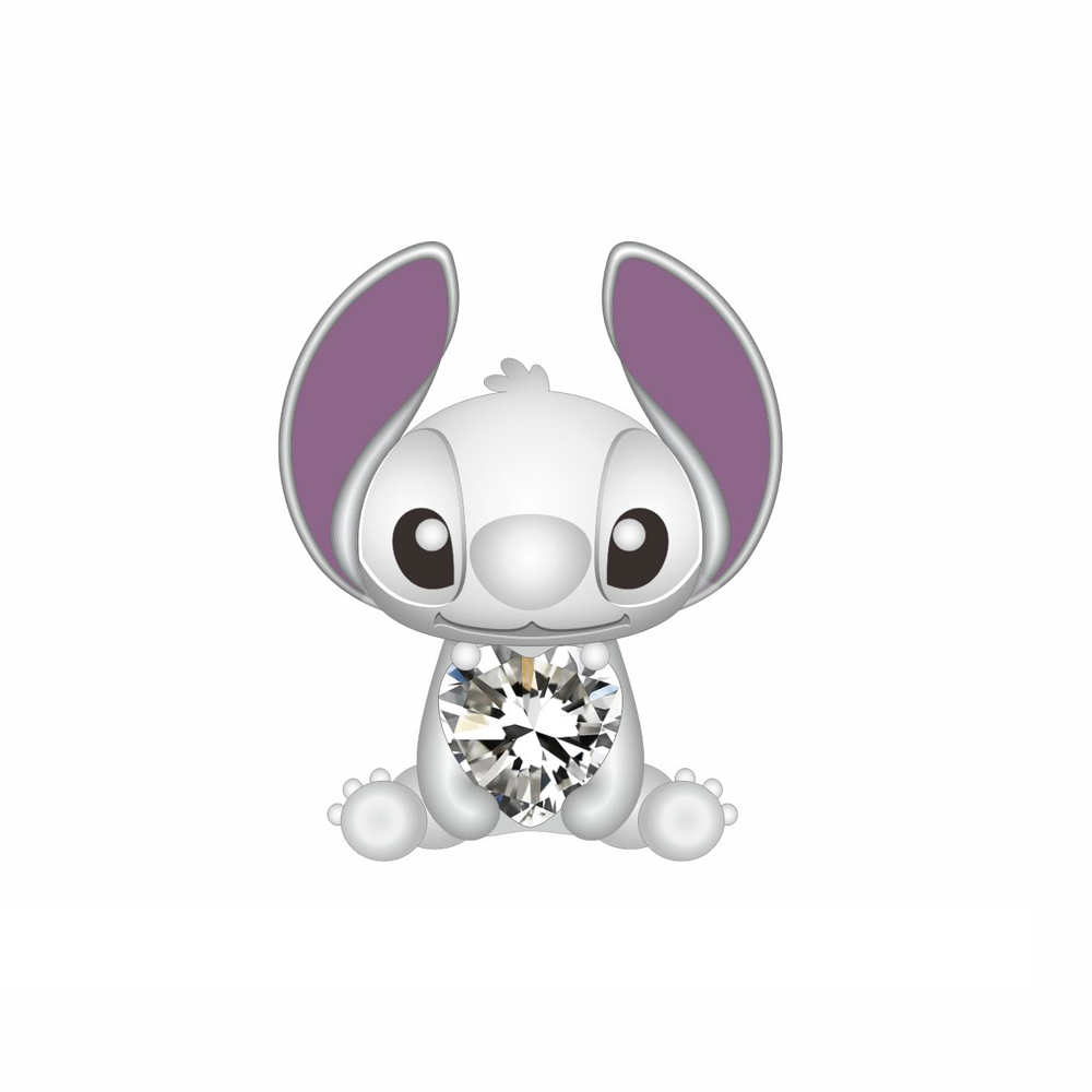 FewDook Cute Cartoon Stitch & Angel Couple Charm Fit Pan Bracelet Necklace Pendant for Women Jewelry Making Original Charms Beads