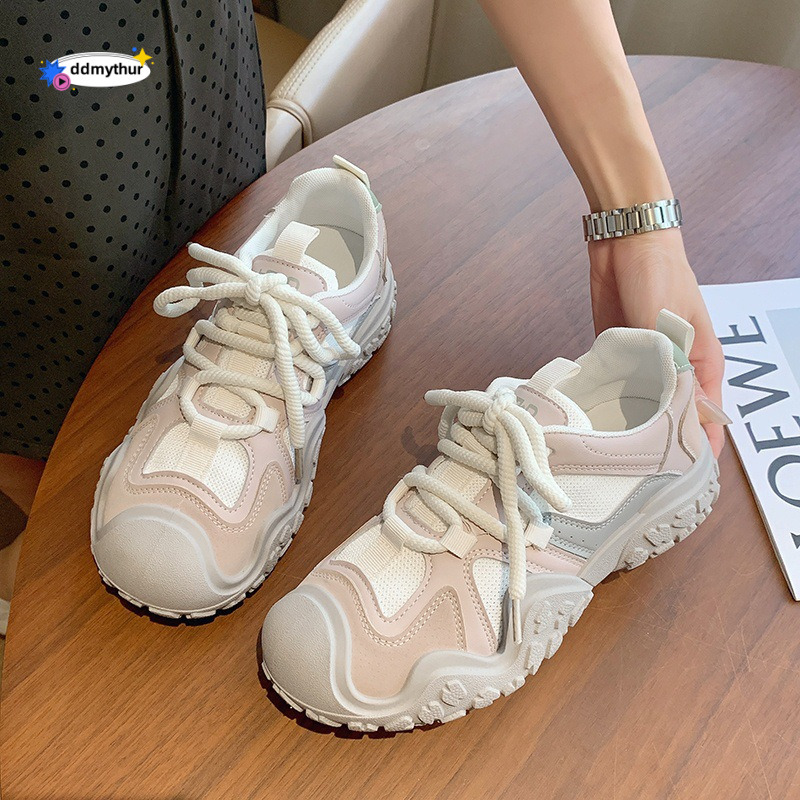 Women's Sneakers 2025 New Summer Thick-Soled Versatile White Soft-Soled Lightweight Running Casual Shoes ddmythur