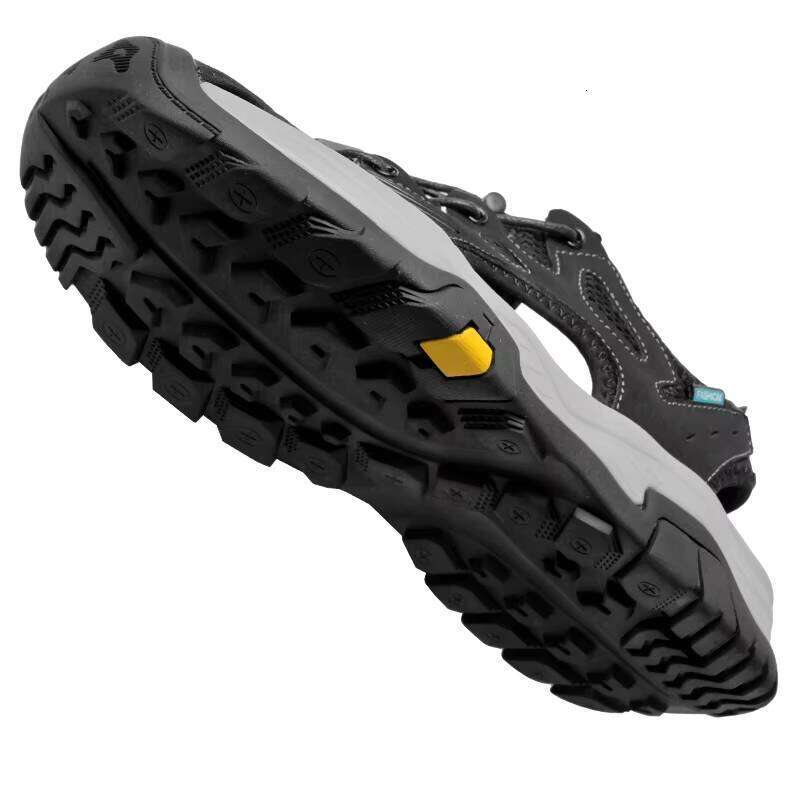Outdoor Summer Casual Leather Beach Shoes Elastic Buckle Dry and Wet Non-slip Anti-collision Men's Sandals