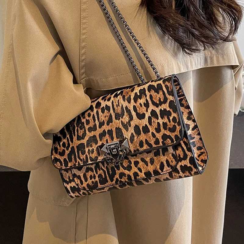 French leopard print bag fashionable and versatile casual single-shoulder chain bag niche design crossbody bag for women XJ2520616