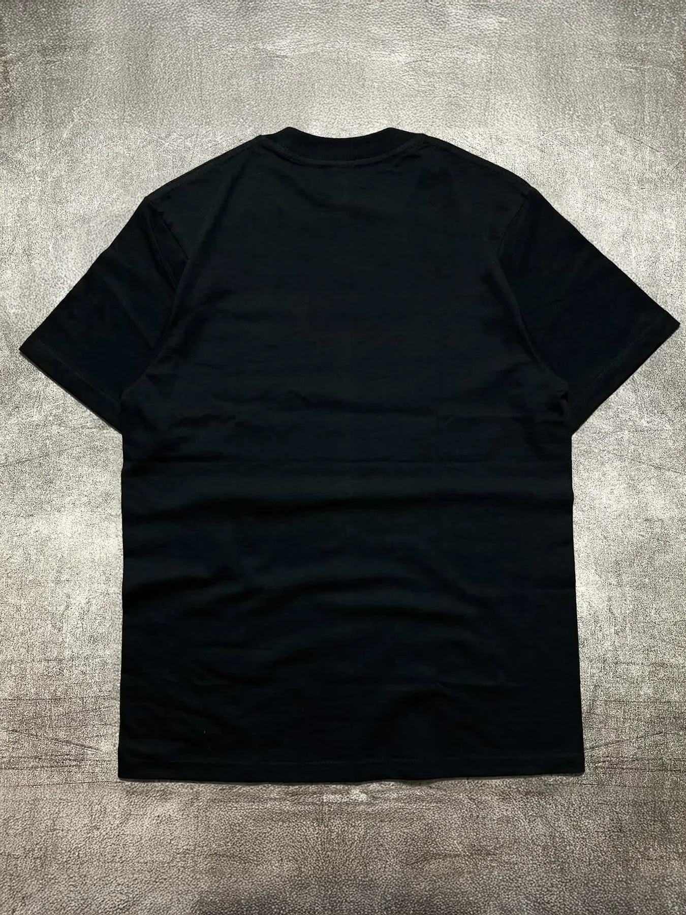 Men's Black 200G Cotton Heat Transfer Printed Crew Neck Short Sleeve T-Shirt 2025 New