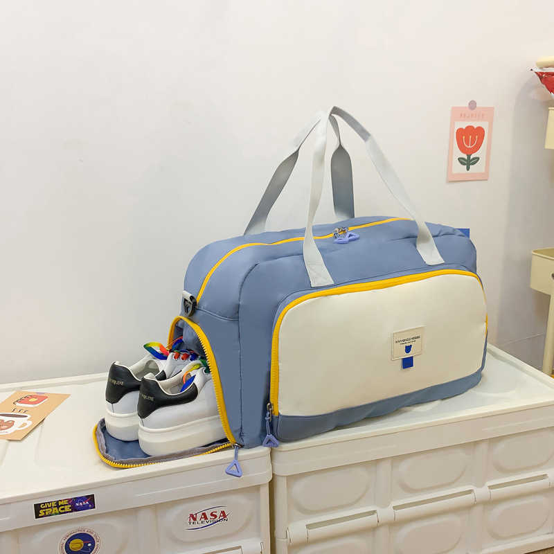 Gym Bag For Women Wet And Dry Separation Sports Bag Training Bag Independent Shoe Compartment Handheld And Crossbody Bag Large Capacity Travel Bag For