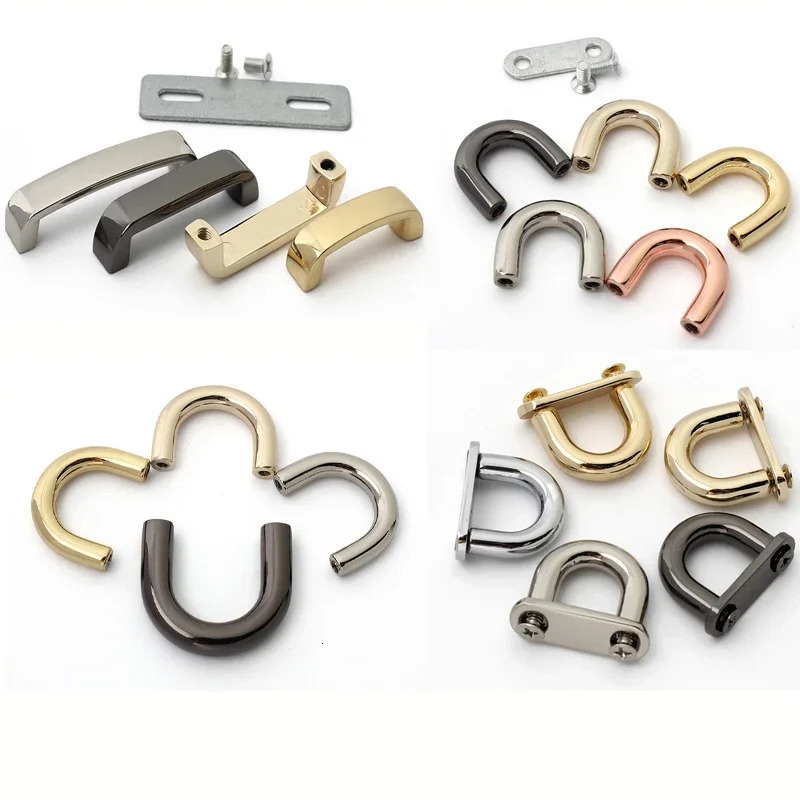 5PCS Wallet Bag Ushaped Arch Bridge Connector Metal Buckle Screw Modification Removable Womens Accessories 250616