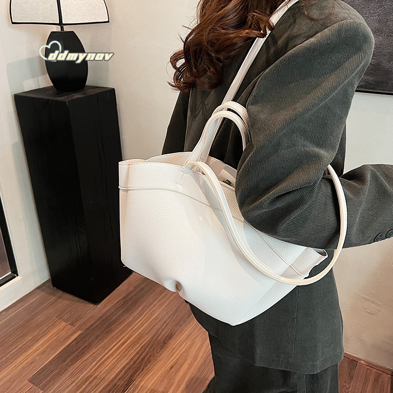 Fashion Tote for Women Autumn Winter 2024 New Large Capacity Commuter Handbag Basket Shoulder Crossbody Bag ddmynov ddmynov