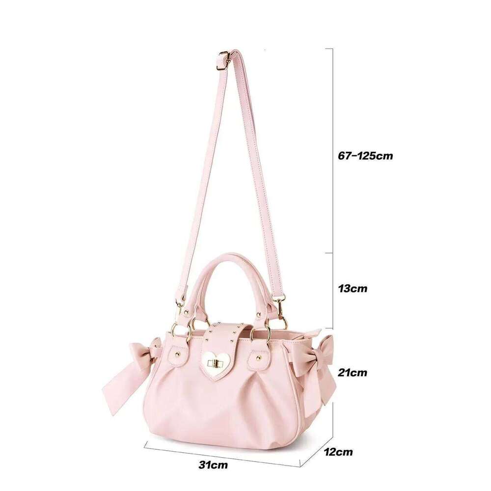 Designer Bag Designer Bag Haruku Bow Pink Hand Purse Women Japanese Style Soft Casual Crossbody Ladies Sweet Cute Large Capacity Shoulder Bags