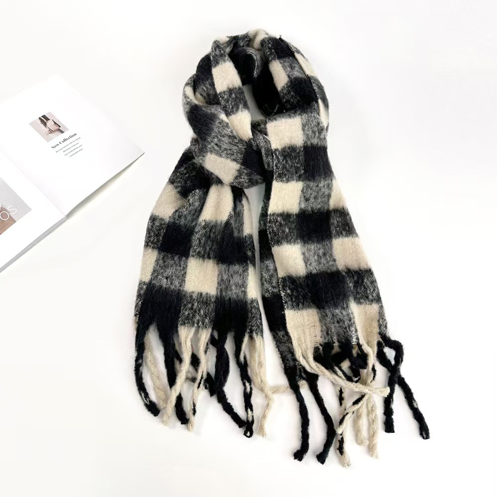 T978 autumn and winter new style seahorse wool scarf women's all-match high-end wear neck scarf European and American solid color shawl