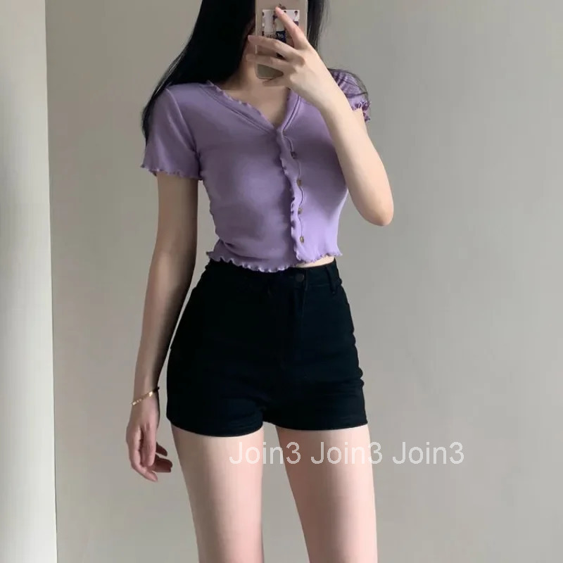 Female Short Jeans Pants Fashion Jorts Womens Denim Shorts Korean Style Trend 2025 Elegant XL Hot Flowy for Summer Outfits XXL