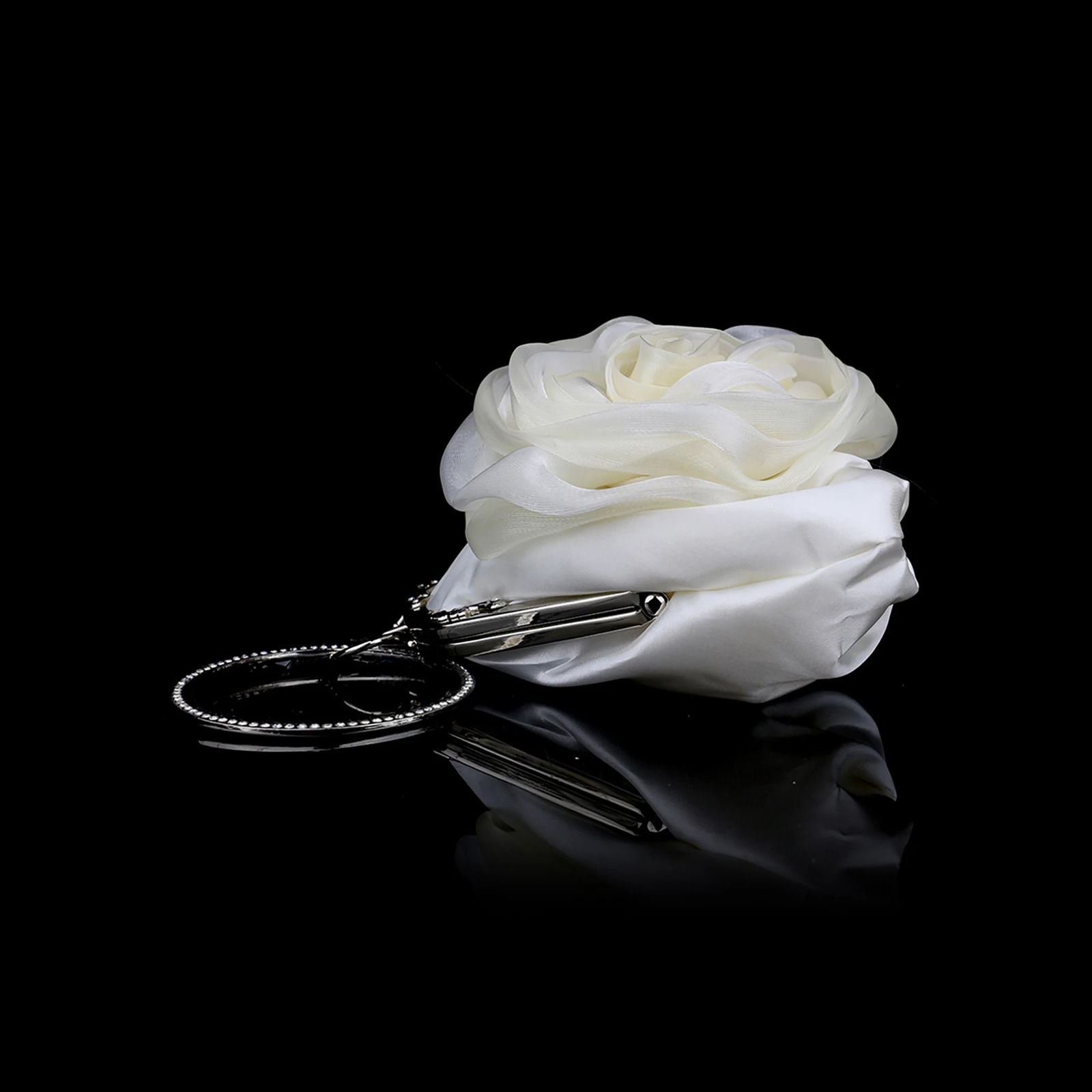 Gorgeous and Elegant Flower Satin Womens Handbag Evening Bag Bridal Dress Cheongsam 250614