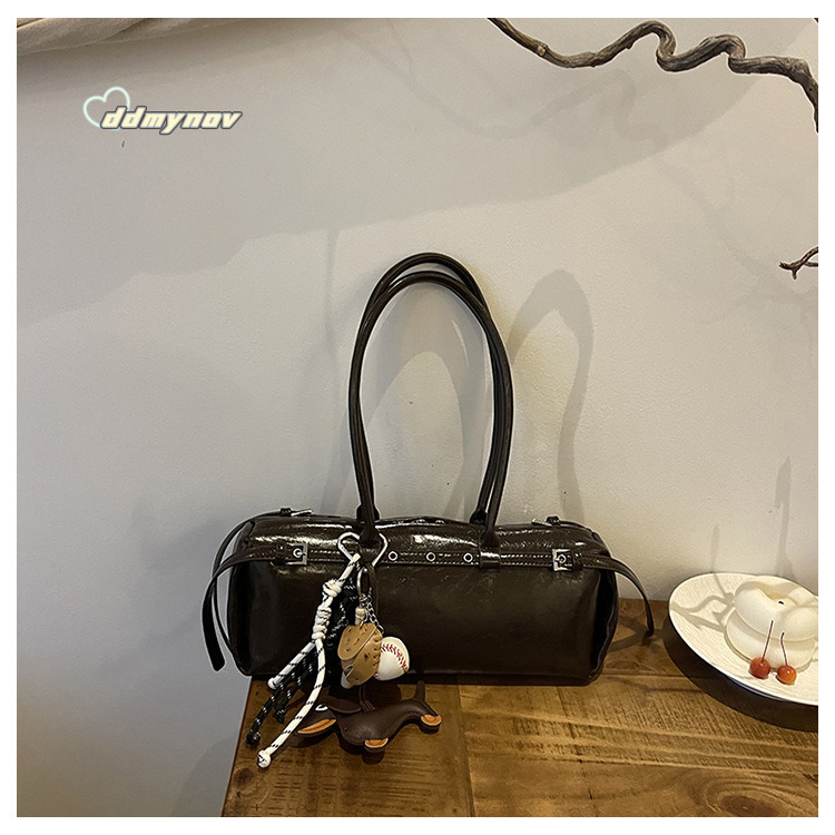 Korean Style Fashion Leopard Print Baguette 2024 New Autumn Large Capacity Commuter High-end Handbag Shoulder Bag ddmynov