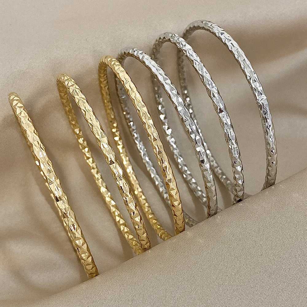 3Pcs/Set Simple Spiral Pattern Circle Bangle for Women Cuff Wristband Stackable Waterproof Jewelry Gifts Z250616