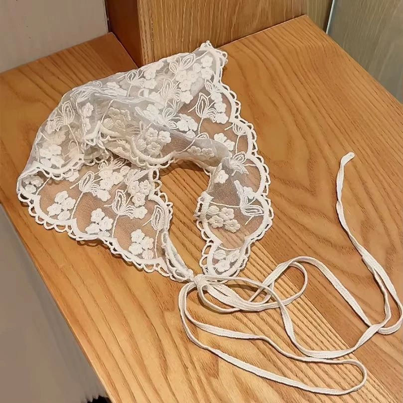 Sweet Countryside Style Triangle Bandana Wraps Turban Lace Hair Scarf Headbands Hair Accessories Triangle Scarf Girls 250610