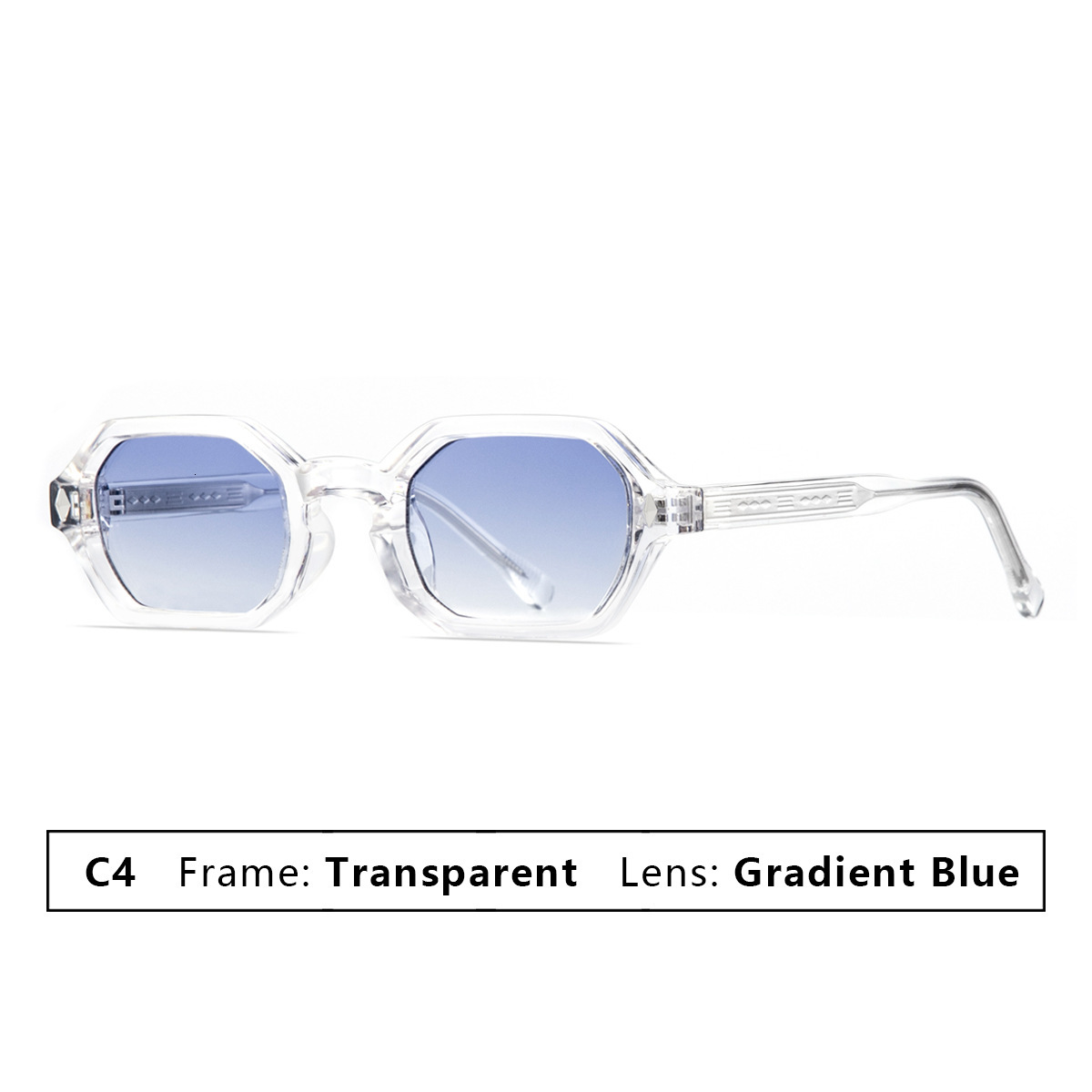 Acetate Polygonal Small Frame Fashion Insert UV Protection Sunglasses