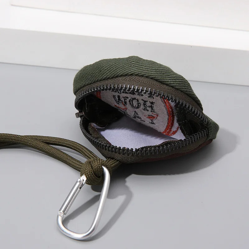 Unique Round Coin Purse Womens Bag Keychain Pendant Corduroy Embroidery Portable Headphones Car Key Bag Change Wallet 250614