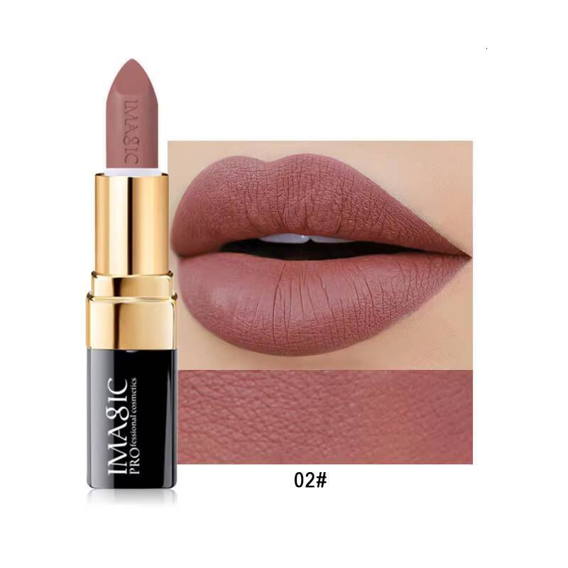 IMAGIC 12-Color Lipstick Matte Velvet Pigment Nude Rouge Waterproof Long Lasting Lip Profissional Cosmetics Beauty happy