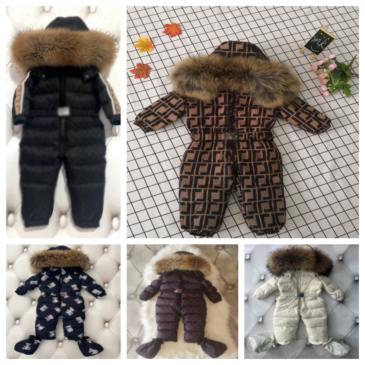 Designer Children Down Jacket Winter Boy Thick Romper Girl Duck Down Jumpsuit Baby Snowsuit Kids Overalls Infant CC Coat T250812 W251023
