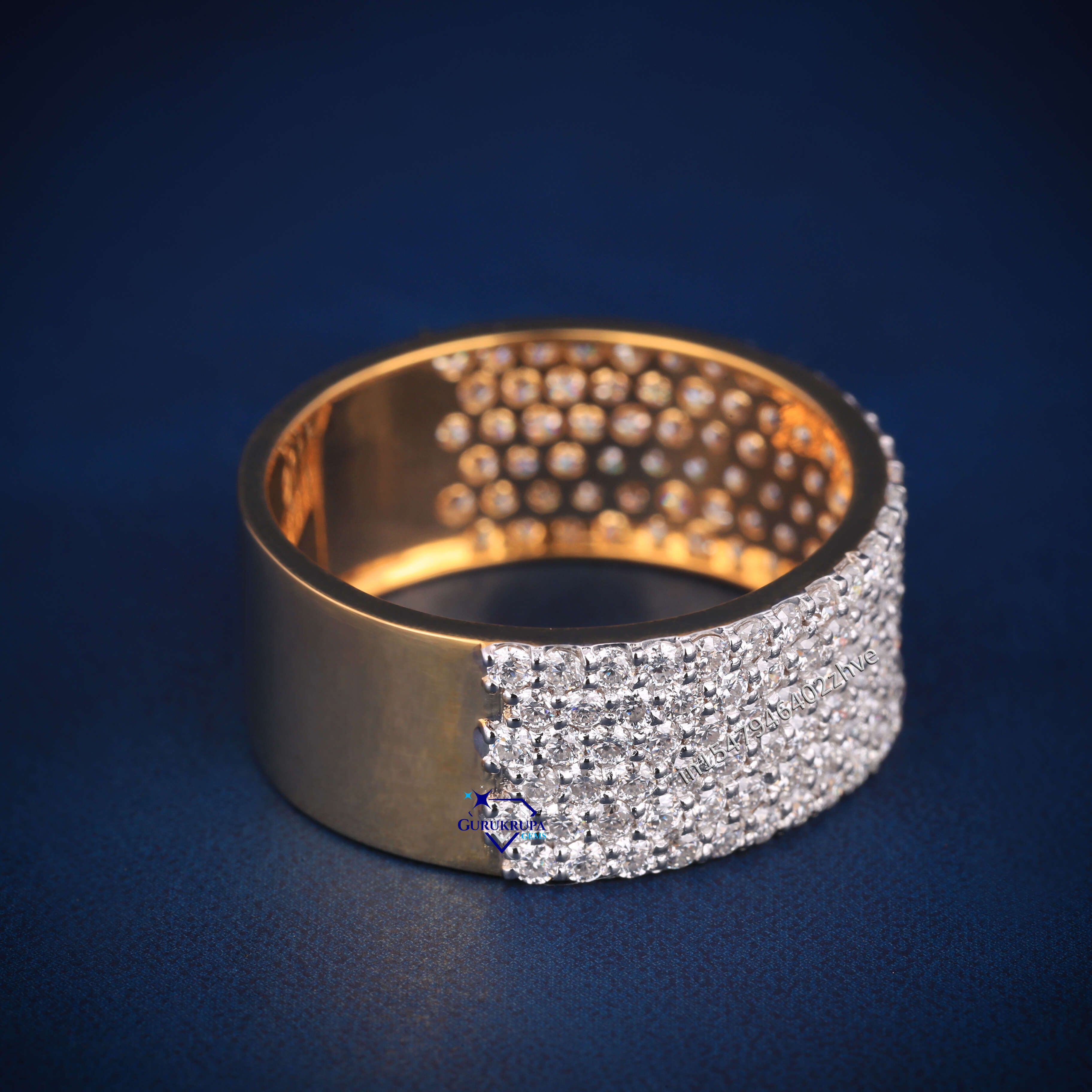 Mens VVS Moissanite Band Ring 925 Silver Iced-Out Full Pave Diamond Design Hip Hop Bling Wedding Fashion Jewelry