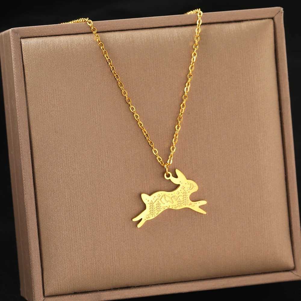 Stainless Steel Necklaces Elegant Moon Pendant Collar Chain Korean Fashion Light Luxury Necklace For Women Jewelry Banquet Gifts W250616