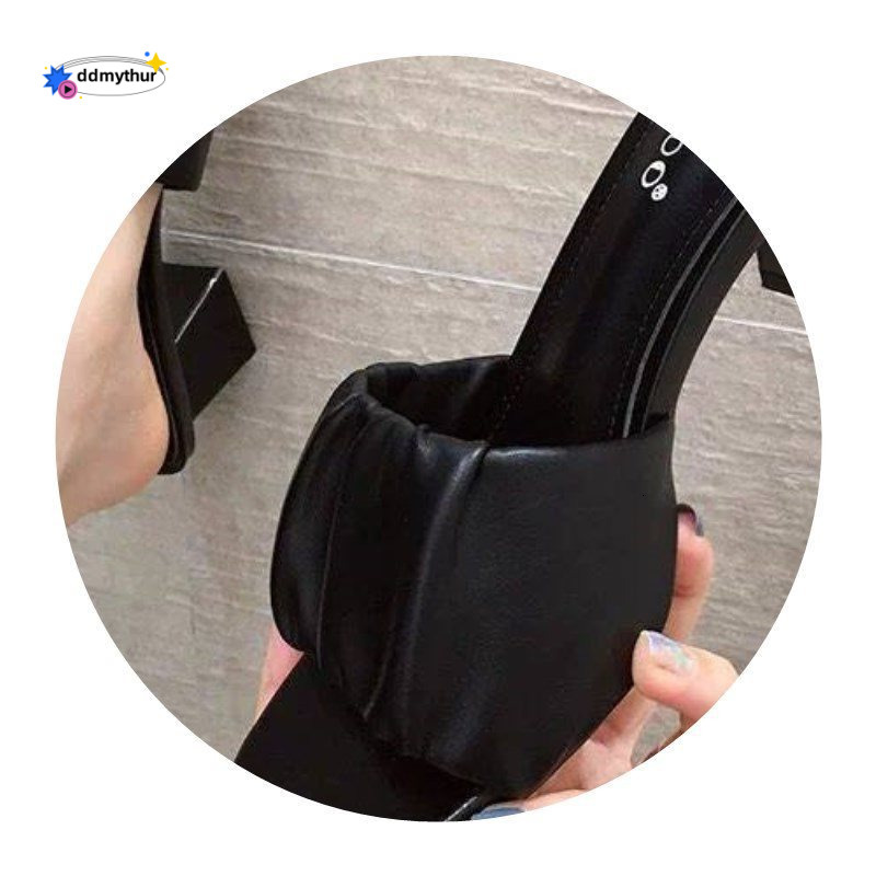 Women's Half Slippers 2025 New Trendy Fashion Chunky Heel Outdoor Summer Sandals for Clothing Store Fitting Room ddmythur