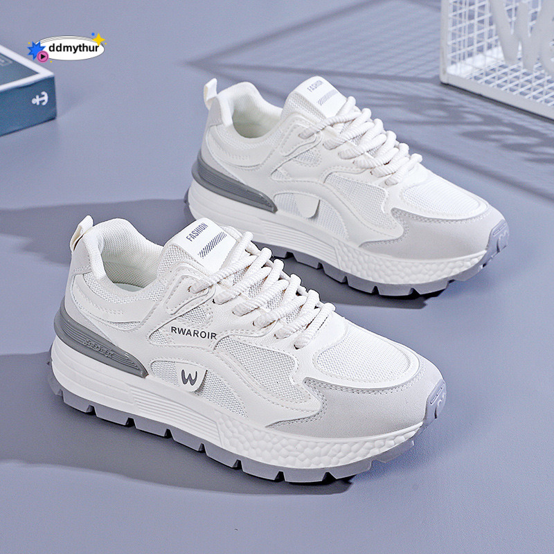 2024 Spring Summer New Breathable Women Mesh Sneakers Ultra-light Soft Sole White Casual Running Shoes Trendy ddmythur