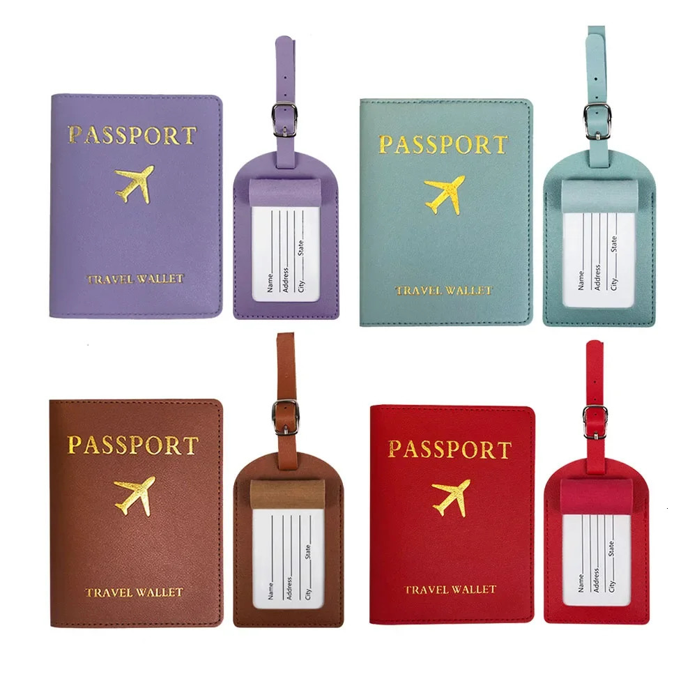 Men Women PU Leather Cute Luggage Tag Suitcase Address Label Baggage Boarding Bag Name ID Holder Travel Accessories 250616