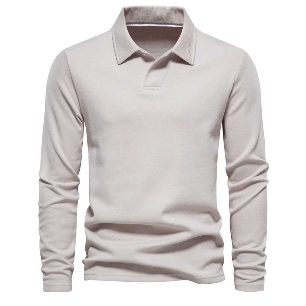 AIOPESON Embroidery Polo Shirt for Men Fashion Neck Turn Down Collar Mens Casual Social Polo Shirts Luxury Golf Shirt W250616