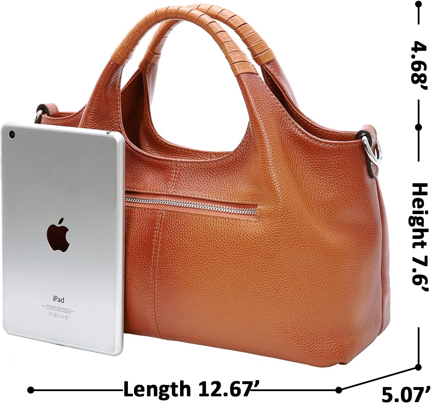 Genuine Leather Shoulder Bags Purses and Handbags for Women Satchel Designer Cross Body Hobo Medium Size Tote