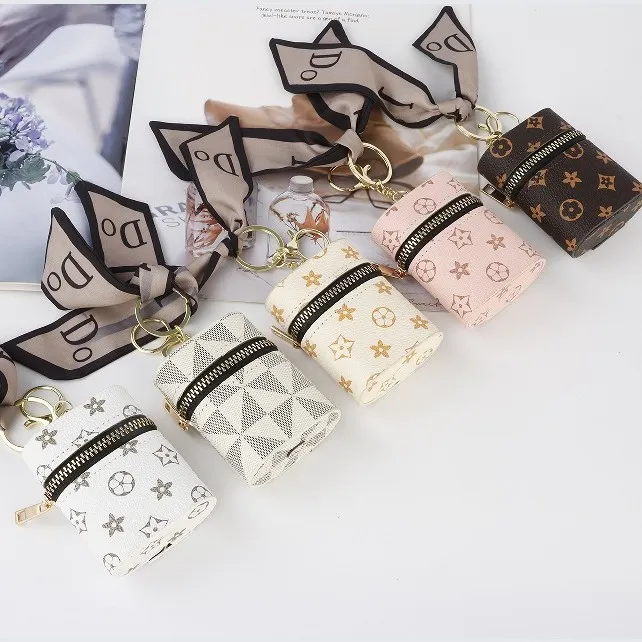Coin Purse Keychain Mini Female Mouth Red Envelope Storage Wireless Earphone Protective Case Cute 2025