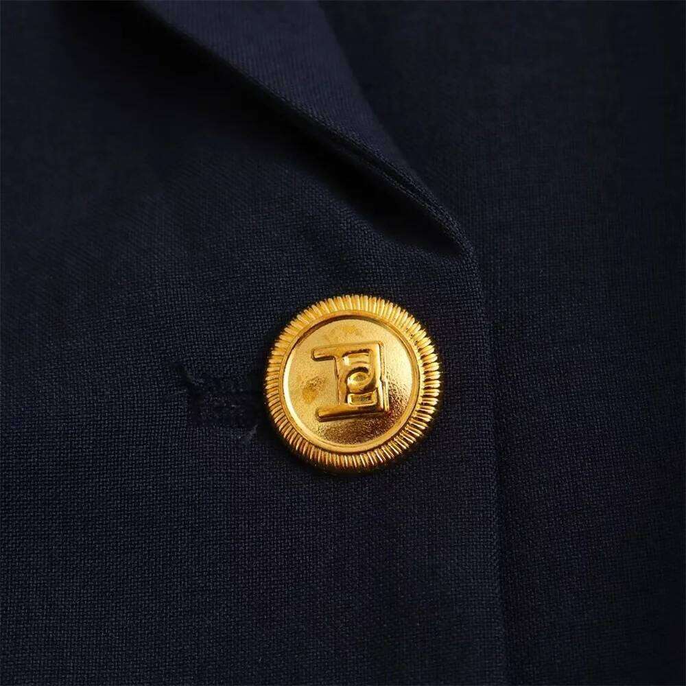 2025 Autumn New Style European And American Fashion Double Breasted Lapel Long Sleeved Suit Commuting Casual Loose Jacket