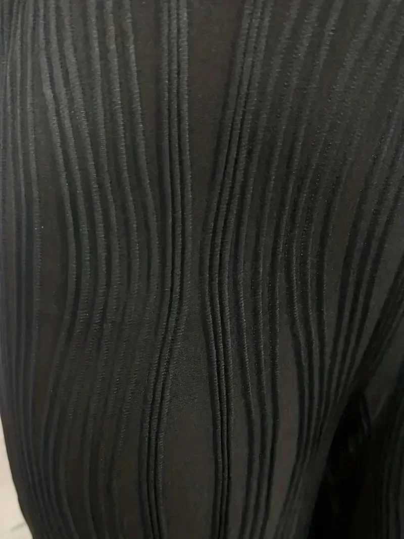 Plus Size 1XL-5XL Womens Fashion Comfortable Transparent Mesh Patchwork High-Waist Pants Casual Pants Solid Color Flare PantsXJ250616