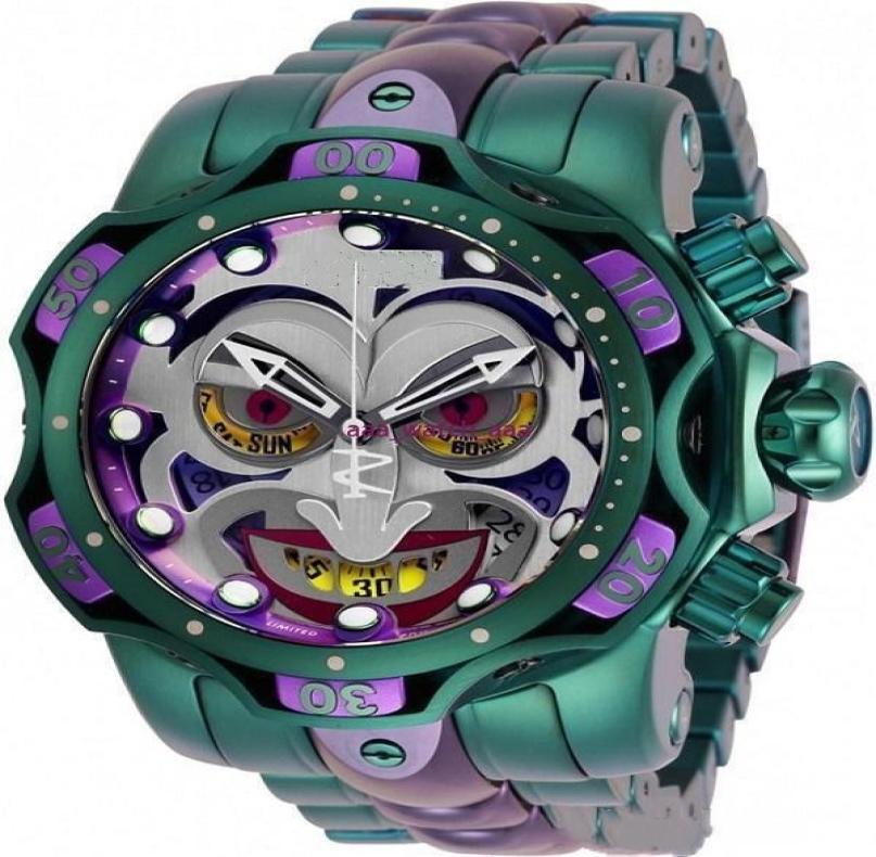 138 Reserve Model 26790 DC Comics Joker Venom Limited Edition Swiss Quartz watch Chronograp silicone belt quartz watchES1441054