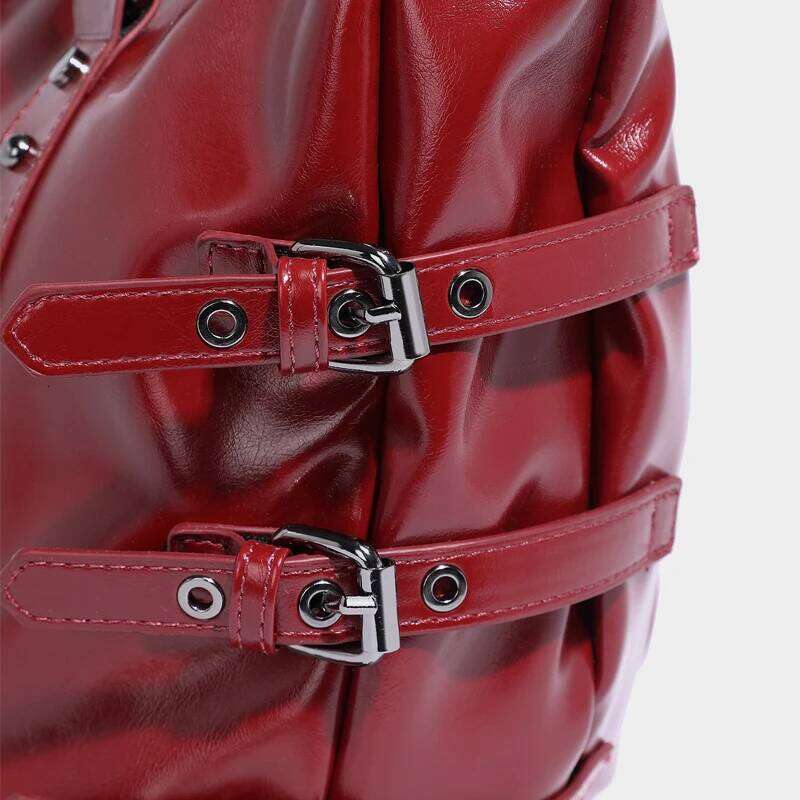 Women's Bags Designer Moto & Biker Large Capacity Tote Bags For Women Designer Handbag And Purse New In PU Oil Wax Rivet Underarm Shoulder