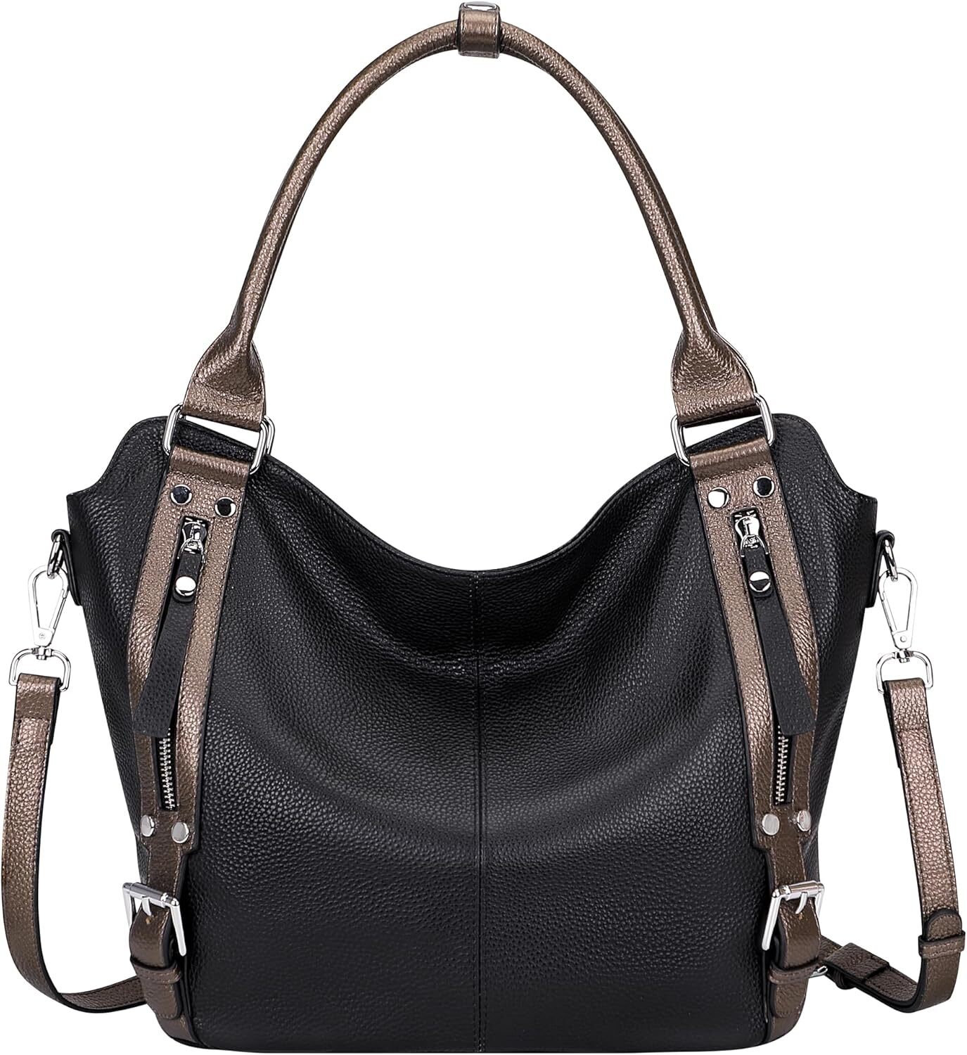 Genuine Leather Handbags for Women Hobo Shoulder Bags Ladies Tote Bag