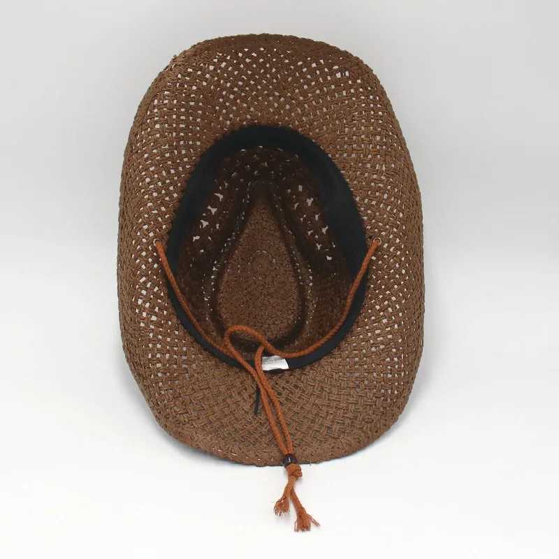 New Arrival Vintage Western Cowboy Sun Hat Men Women Straw Hat Outdoor Travel Ethnic Style Gift UV Protection Cap Chapeau Beach Hat U250616