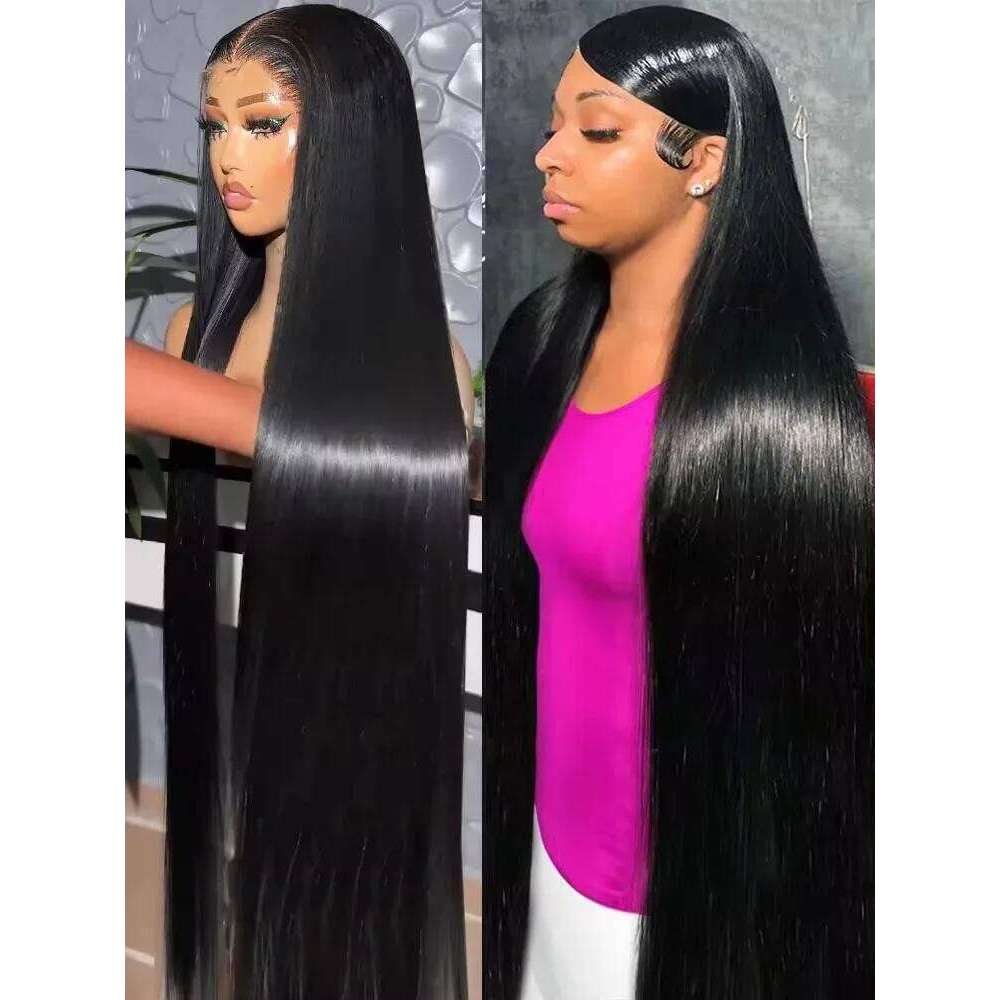 30 40 Inch Straight Human Hair 13x6 HD Frontal Wig Brazilian 13x4 Lace Front 6x6 Glueless Wigs PrePlucked For Women