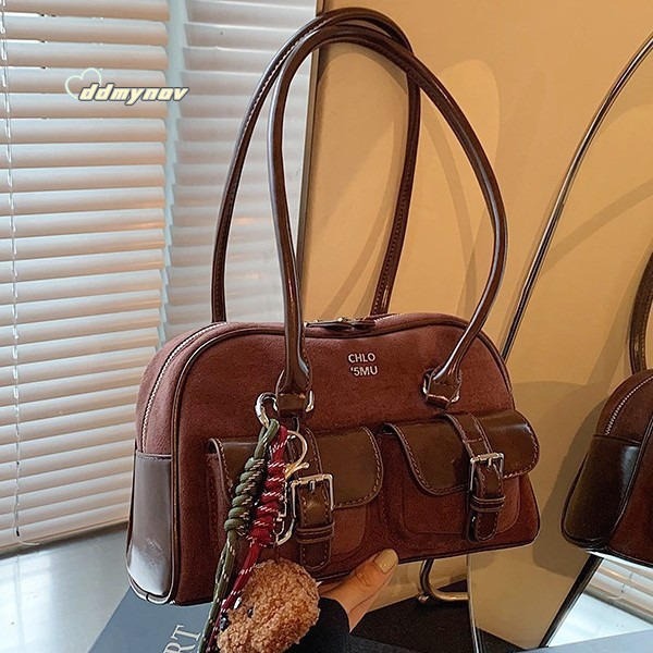 Underarm for Women Autumn Winter 2024 New Trendy Niche Handheld Bowling Ball Large Capacity Commuter Bag ddmynov ddmynov