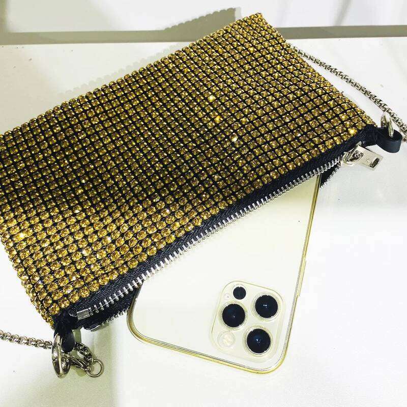 Women's Bags Designer Lady Shiny Evening Bags For Women Designer Shoulder And Purses 2023 New In Metallic Mosaic Imitation Dia Sling Bag