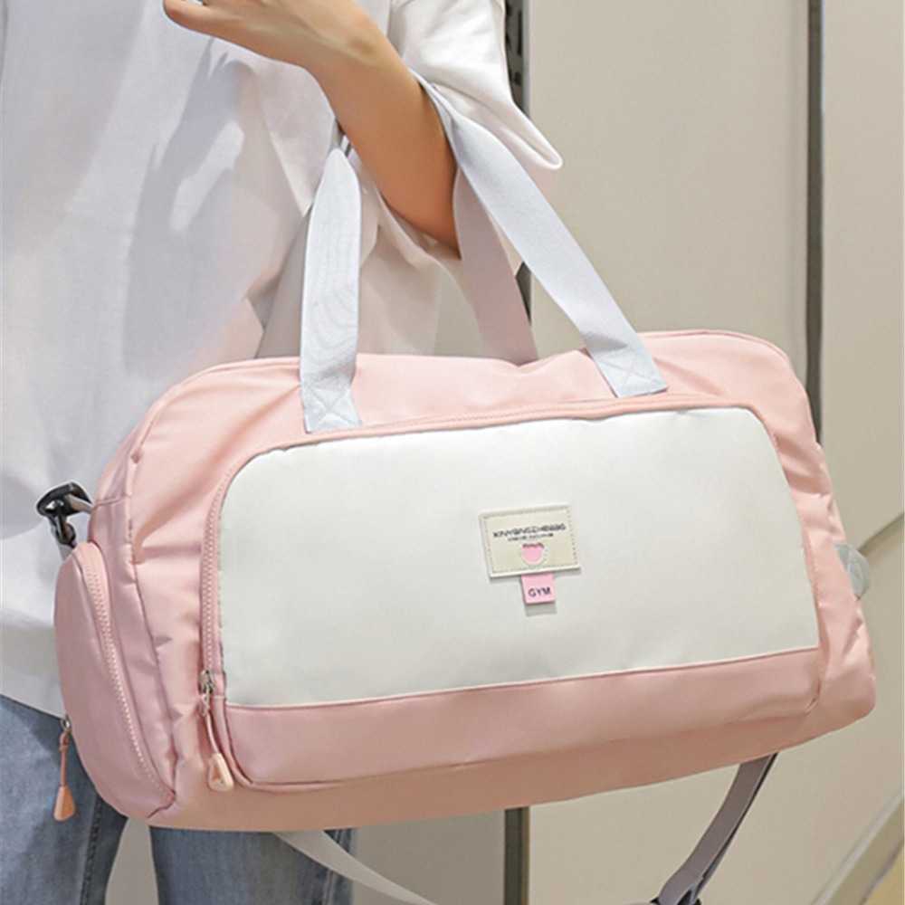 Gym Bag For Women Wet And Dry Separation Sports Bag Training Bag Independent Shoe Compartment Handheld And Crossbody Bag Large Capacity Travel Bag For