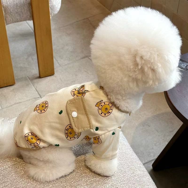T479Pet T-shirts Spring and Summer Thin Teddy Bichon Pomeranian Yorkshire Terrier Small Puppy Can Pull Cats and Dogs Clothes